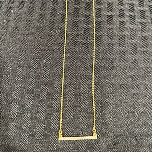 Pave bar necklace made exclusively with Swarovski crystals- gold plated